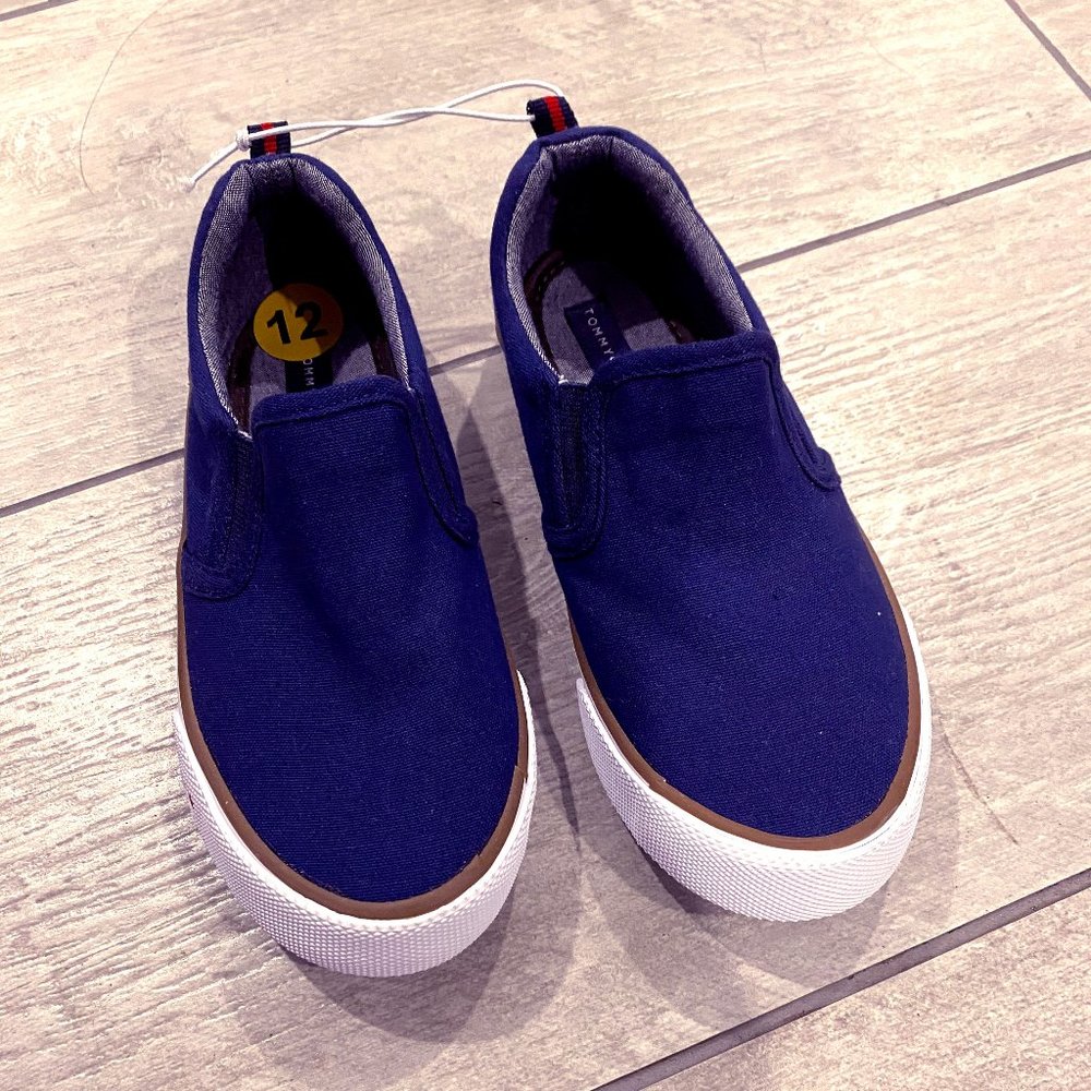 New Boys Tommy Hilfiger canvas Boat shoes